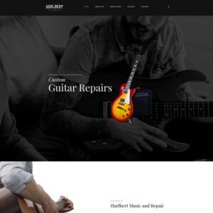 Website thumbnail of a guitar repair shop website